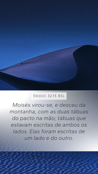 Êxodo 32:15 BSL Bible Verse Image