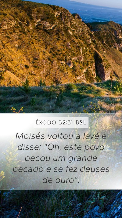 Êxodo 32:31 BSL Bible Verse Image