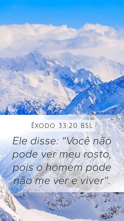 Êxodo 33:20 BSL Bible Verse Image
