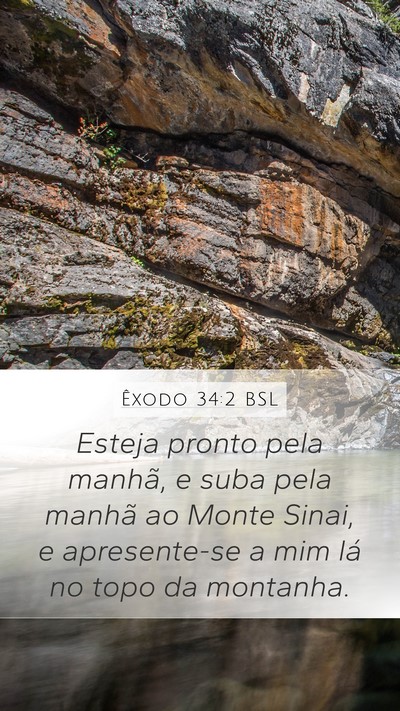 Êxodo 34:2 BSL Bible Verse Image