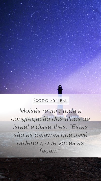 Êxodo 35:1 BSL Bible Verse Image