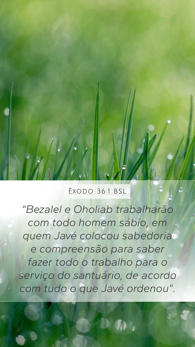Êxodo 36:1 BSL Bible Verse Image