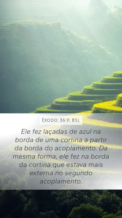Êxodo 36:11 BSL Bible Verse Image