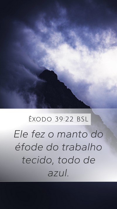Êxodo 39:22 BSL Bible Verse Image