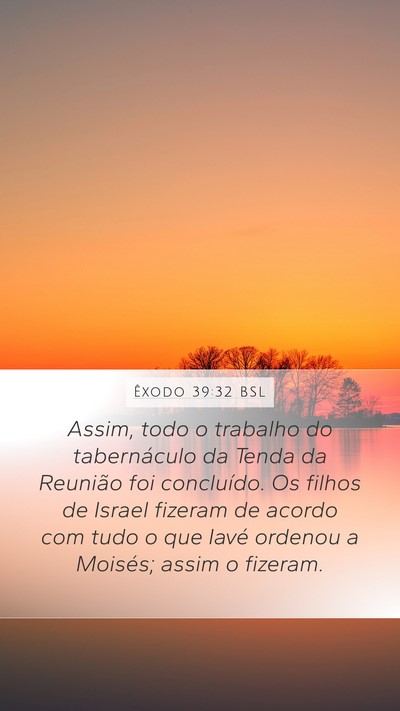 Êxodo 39:32 BSL Bible Verse Image