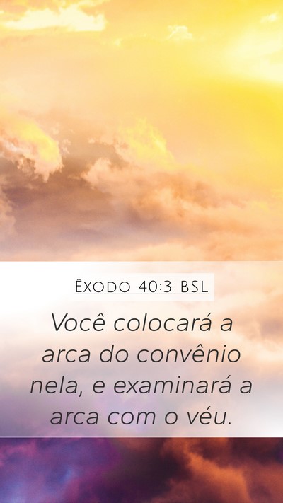 Êxodo 40:3 BSL Mobile Phone Wallpaper - Você colocará a arca do convênio nela, e - Mobile Bible Verse Wallpaper