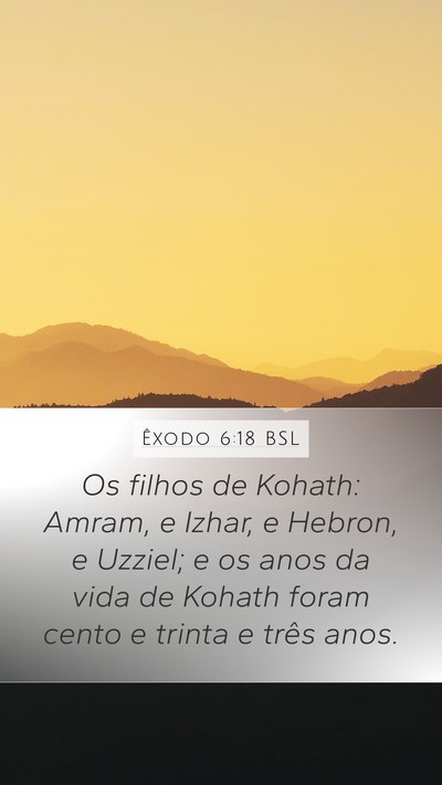 Êxodo 6:18 BSL Bible Verse Image