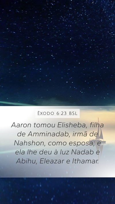 Êxodo 6:23 BSL Bible Verse Image