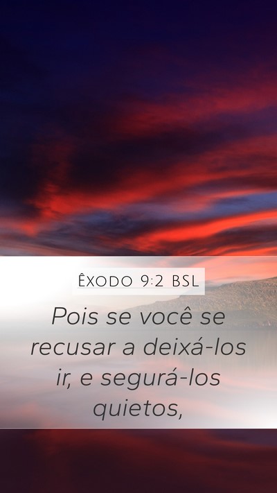 Êxodo 9:2 BSL Bible Verse Image