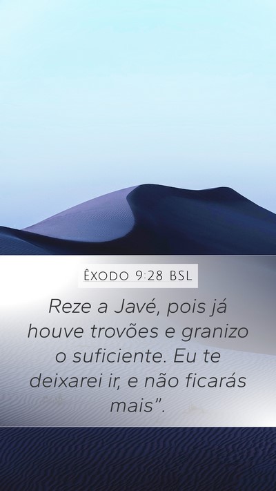 Êxodo 9:28 BSL Bible Verse Image