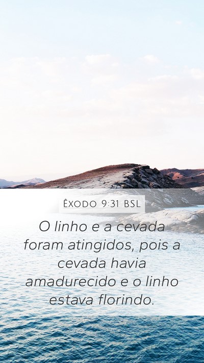 Êxodo 9:31 BSL Bible Verse Image